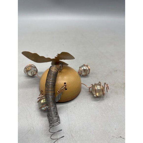 moose figurine ornament sprint brown Christmas beaded metal READ - Picture 3 of 5